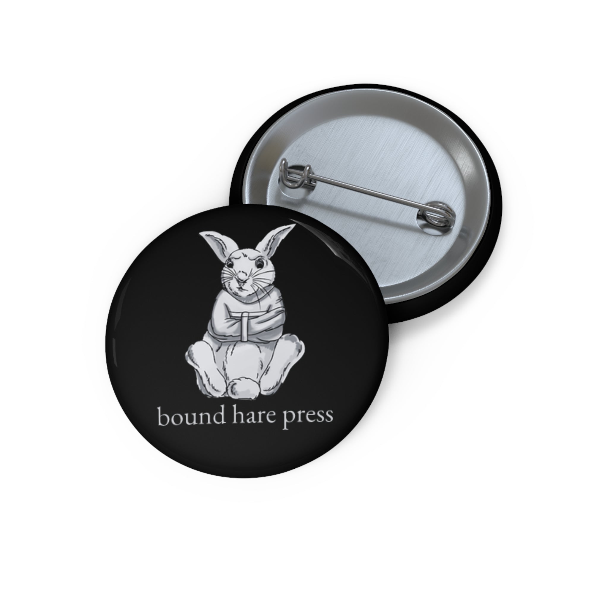 Bound Hare Press Pin - Black