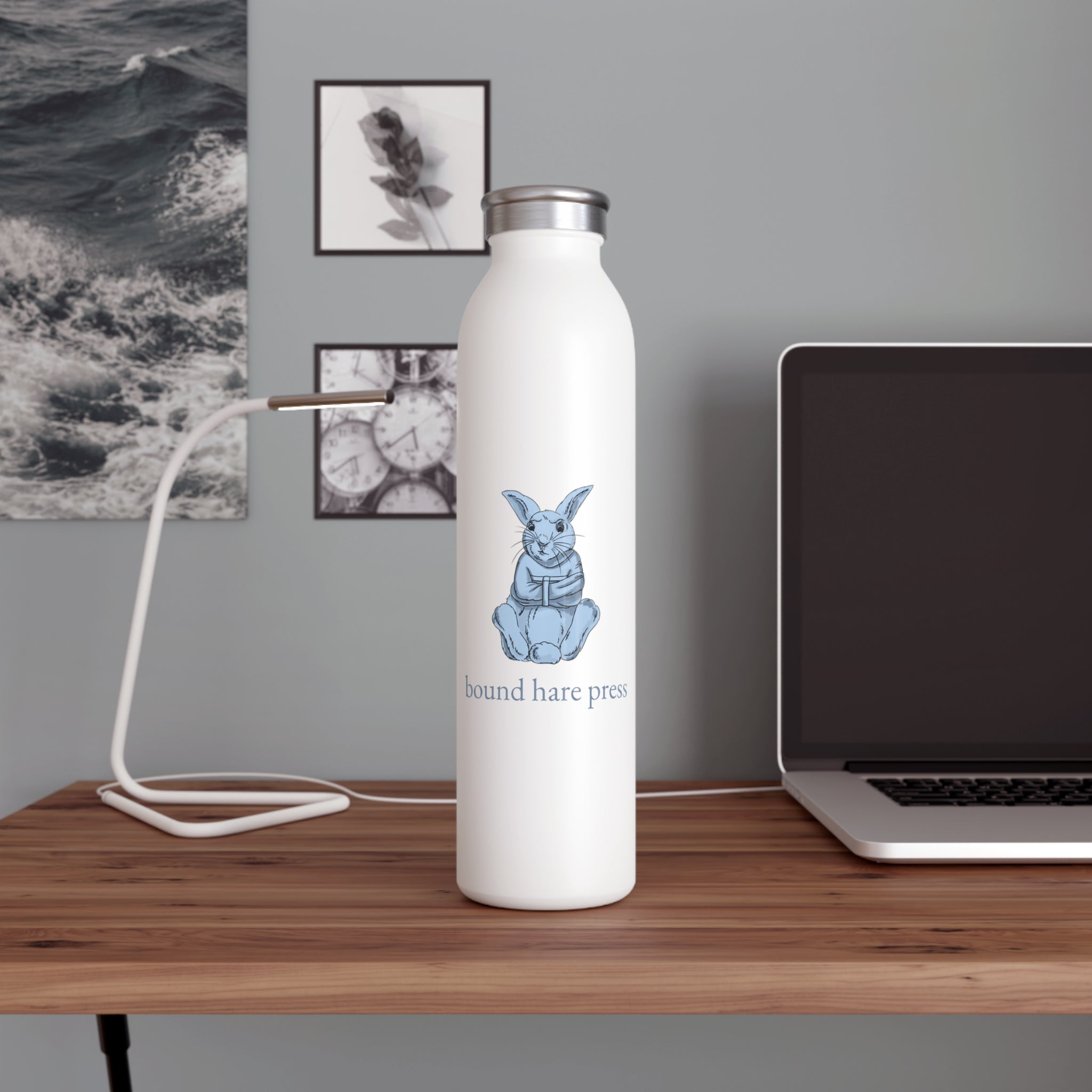 Bound Hare Press Slim Water Bottle