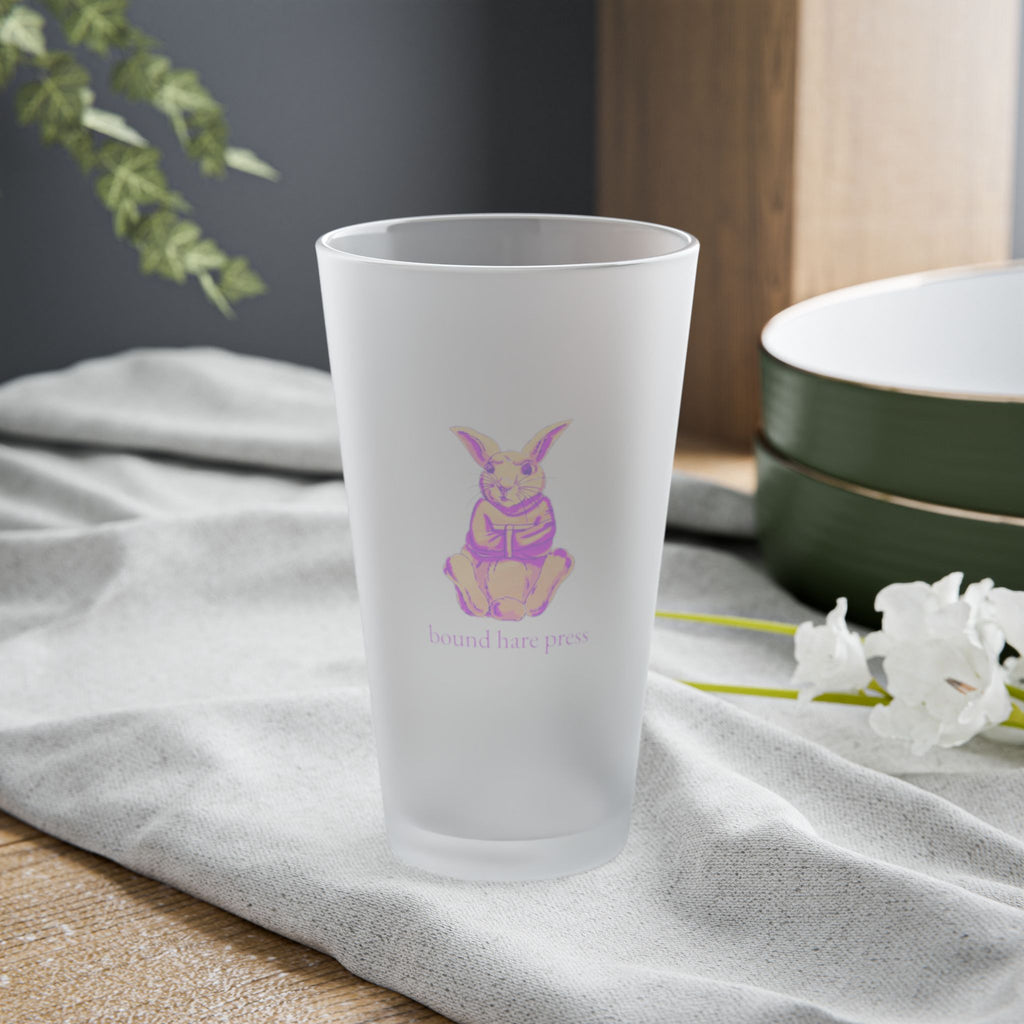 Bound Hare Press Frosted Pint Glass