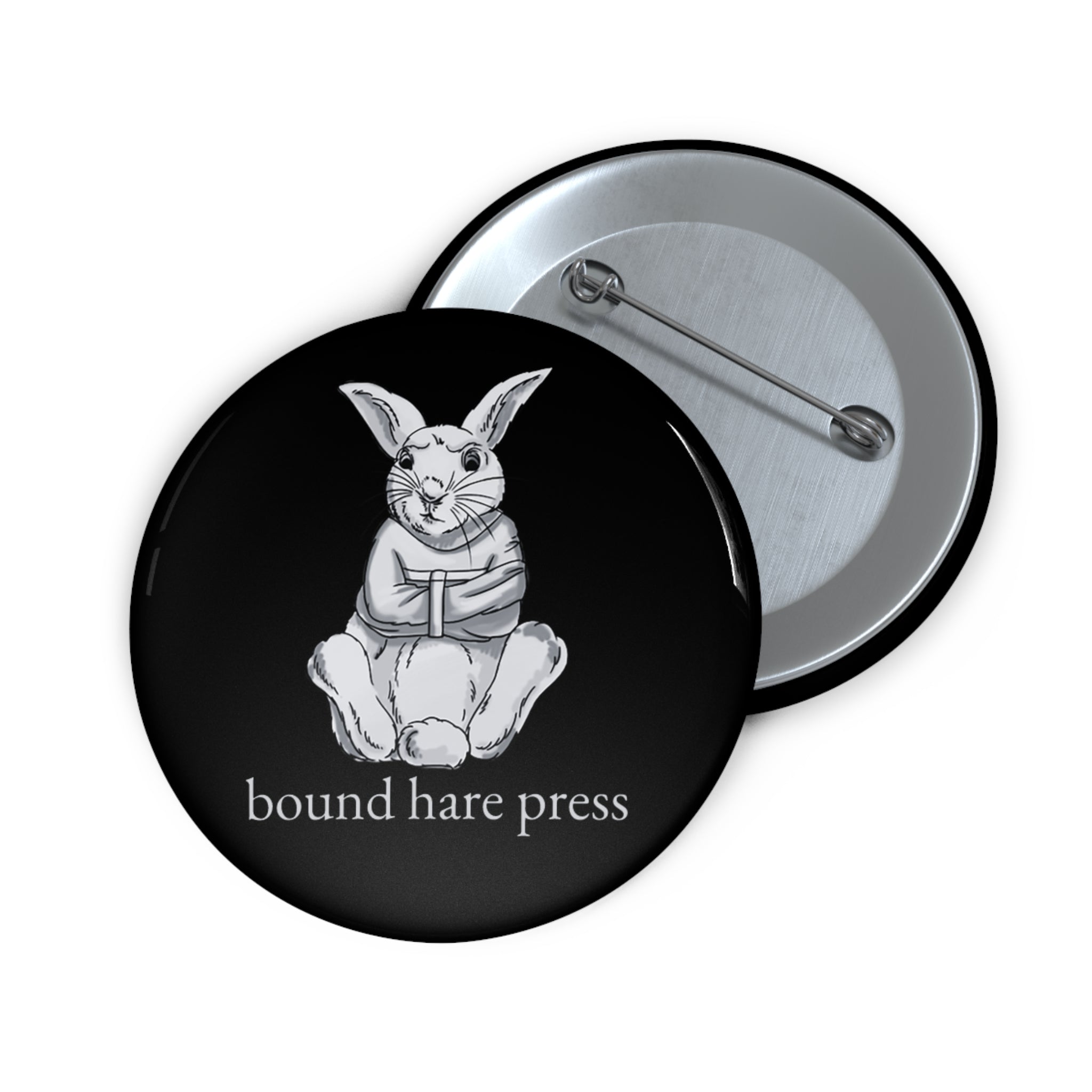 Bound Hare Press Pin - Black