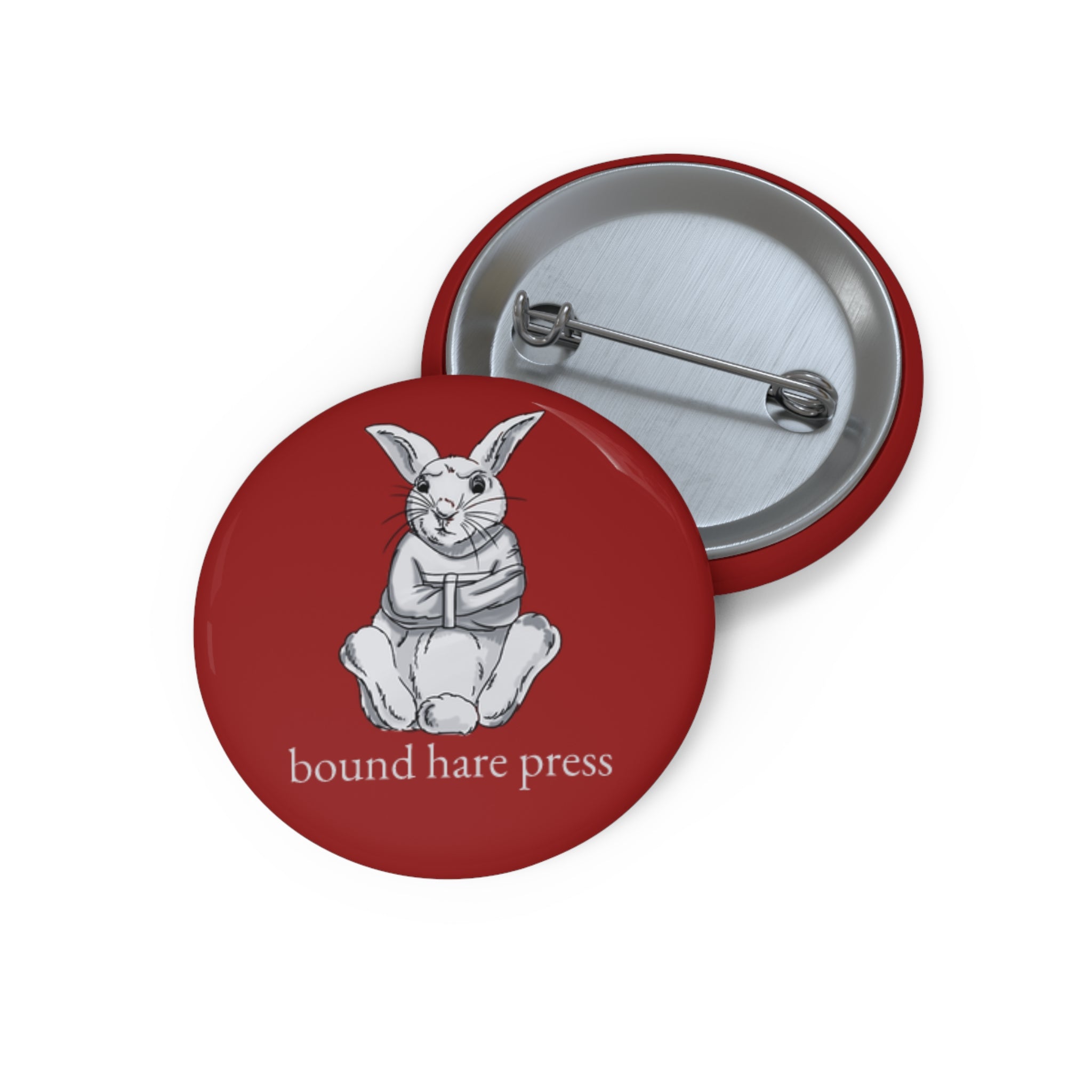 Bound Hare Press Pin - Red