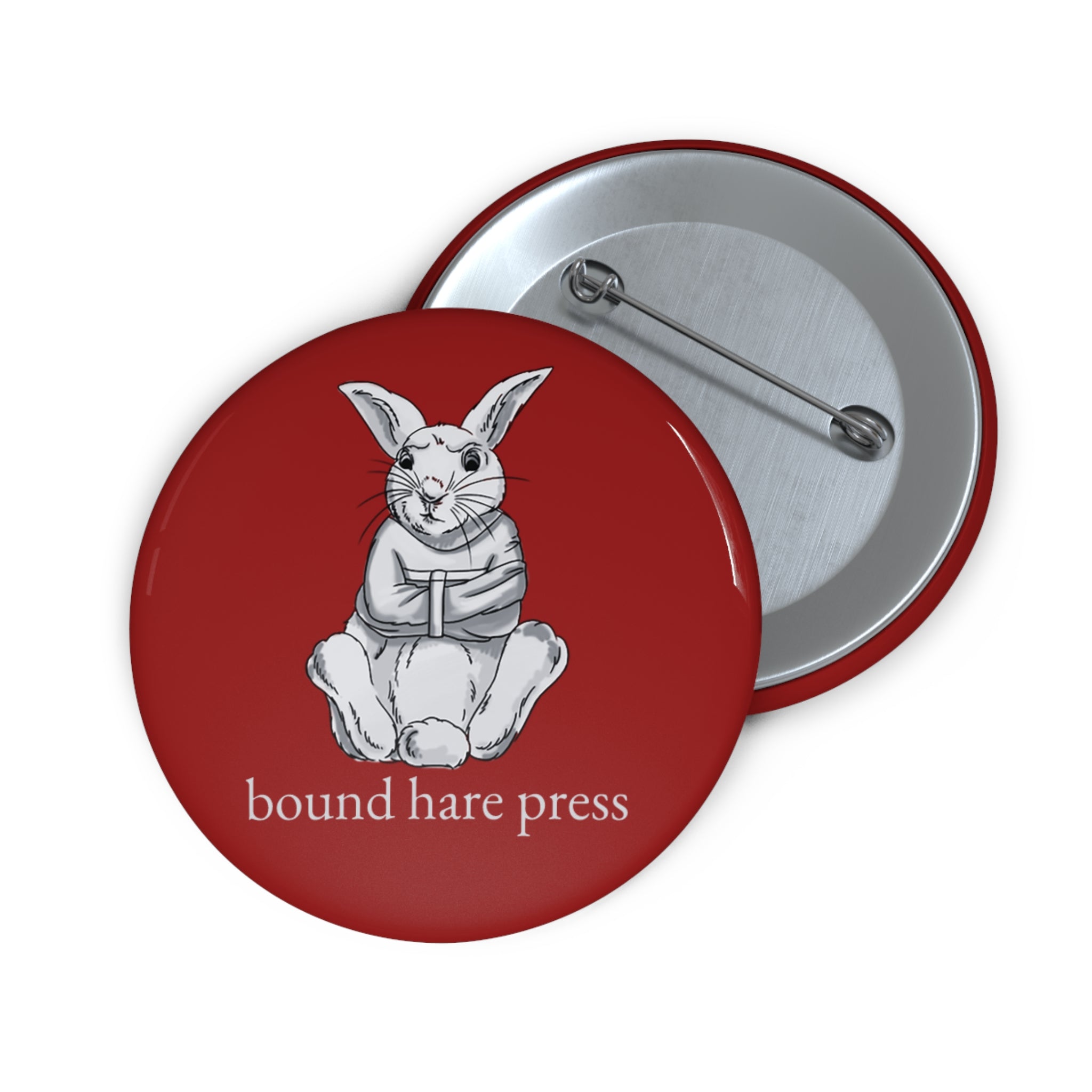 Bound Hare Press Pin - Red