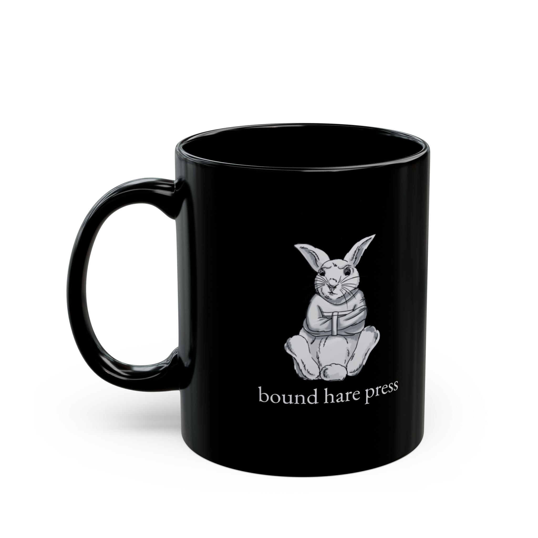 Bound Hare Press Black Mug