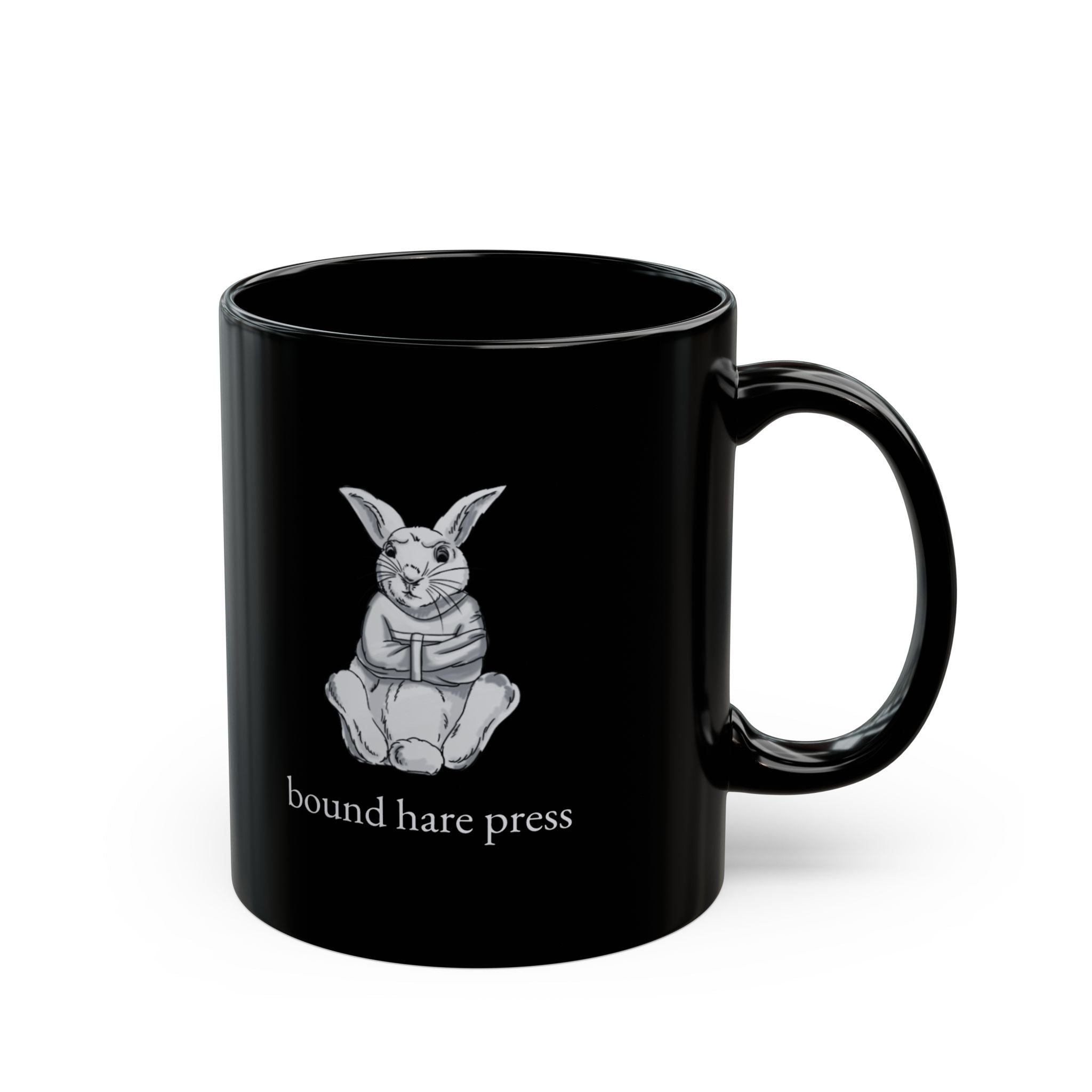 Bound Hare Press Black Mug